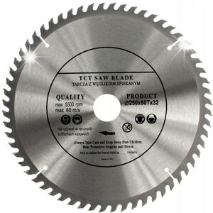 Inny producent TARCZA PIŁA DO DREWNA WIDIA I-C 250/32 T60 Inny producent TARCZA PIŁA DO DREWNA WIDIA I-C 250/32 T60