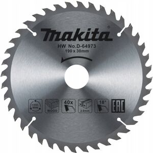 Inny producent Tarcza tnąca, Standard T.C.T, 190 x 30 mm, 40Z, do drewna MAKITA Inny producent Tarcza tnąca, Standard T.C.T, 190 x 30 mm, 40Z, do drewna MAKITA