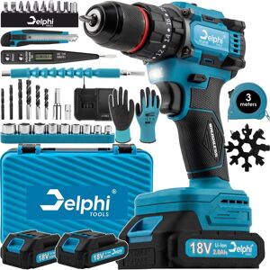 Delphi Wiertarko Wkrętarka Akumulatorowa Udarowa Bezszczotkowa Pro 2xaku Wkrętak Delphi Wiertarko Wkrętarka Akumulatorowa Udarowa Bezszczotkowa Pro 2xaku Wkrętak
