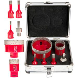 Vorfal WIERTŁA DIAMENTOWE OTWORNICE DO GRESU 6-68MM ZESTAW OTWORNIC W WALIZCE 6 EL Vorfal WIERTŁA DIAMENTOWE OTWORNICE DO GRESU 6-68MM ZESTAW OTWORNIC W WALIZCE 6 EL