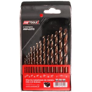 Wiertła do metalu AWTOOLS, 2,0-8,0 mm AW42213 Wiertła do metalu AWTOOLS, 2,0-8,0 mm AW42213