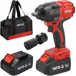 YATO KLUCZ UDAROWY AKUMUL. BEZSZCZOTKOWY 18V 800NM + 2x4Ah + TORBA +ADAPTER YATO KLUCZ UDAROWY AKUMUL. BEZSZCZOTKOWY 18V 800NM + 2x4Ah + TORBA +ADAPTER