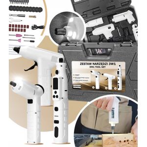 PROXXON Zestaw Narządzi Elektryczny Wielofunkcyjny Wkrętak Pistolet Do Kleju 3W1 PROXXON Zestaw Narządzi Elektryczny Wielofunkcyjny Wkrętak Pistolet Do Kleju 3W1