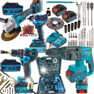 Inny producent ZESTAW NARZĘDZI AKUMULATOROWYCH 48V 4w1 + WKRĘTARKA MŁOTEK SZLIFIERKA KLUCZ Inny producent ZESTAW NARZĘDZI AKUMULATOROWYCH 48V 4w1 + WKRĘTARKA MŁOTEK SZLIFIERKA KLUCZ