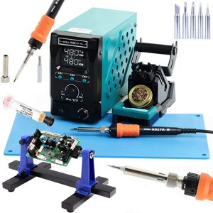 Techrebal Zestaw Stacja Lutownicza Yihua 939D+-IV 90W + mata + topnik + uchwyt pcb + grot Techrebal Zestaw Stacja Lutownicza Yihua 939D+-IV 90W + mata + topnik + uchwyt pcb + grot