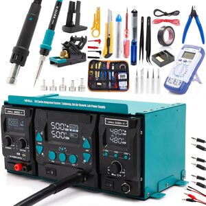 Techrebal Zestaw urządzeń serwisowych 3szt Yihua (Hot-air 993DM-IV + Lutownica 939D+ IV + Zasilacz 3005D-IV) + Zestaw 20 akcesoriów do lutowania Techrebal Zestaw urządzeń serwisowych 3szt Yihua (Hot-air 993DM-IV + Lutownica 939D+ IV + Zasilacz 3005D-IV) + Zestaw 20 akcesoriów do lutowania