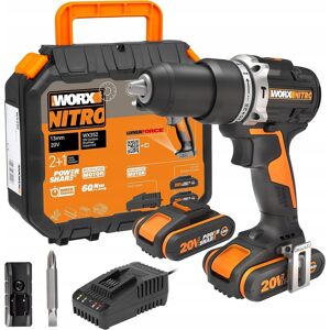 ZESTAW WORX NITRO WX352 Bezprzewodowa wiertarka udarowa 20V 60Nm ZESTAW WORX NITRO WX352 Bezprzewodowa wiertarka udarowa 20V 60Nm