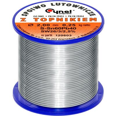 Cynel 0.25 Kg Cyna 2,00/250G/Spoiwo Lc60-Sw26 (1Ph) Cynel 0.25 Kg Cyna 2,00/250G/Spoiwo Lc60-Sw26 (1Ph)