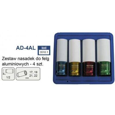 Adler Nasadki Udarowe Do Felg 4Szt. Ad-4Al Adler Nasadki Udarowe Do Felg 4Szt. Ad-4Al