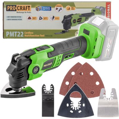 akumulatorowe narzędzie wielofunkcyjne Procraft PMT22 bezszczotkowe 20V cięcie szlifowanie akumulatorowe narzędzie wielofunkcyjne Procraft PMT22 bezszczotkowe 20V cięcie szlifowanie