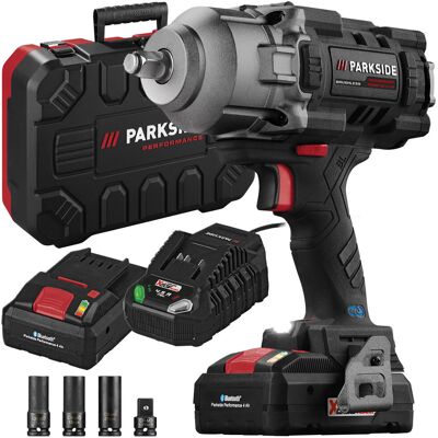 Parkside Akumulatorowy Klucz Udarowy 20v z Silnikiem Bezszczotkowym, Led, Ładowarką Parkside Akumulatorowy Klucz Udarowy 20v z Silnikiem Bezszczotkowym, Led, Ładowarką