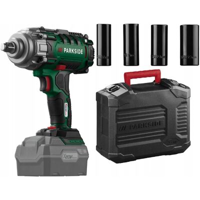 Akumulatorowy Klucz Udarowy Parkside Passk 20v 400nm 5 Poziomów + 4 Nasadki Akumulatorowy Klucz Udarowy Parkside Passk 20v 400nm 5 Poziomów + 4 Nasadki