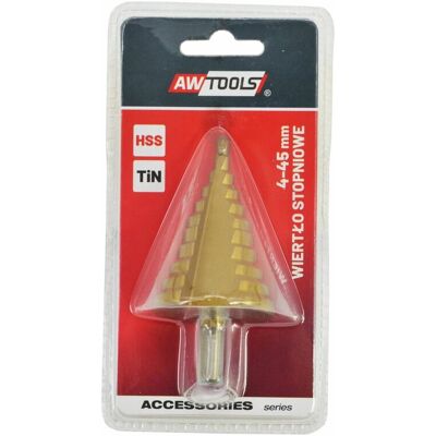 AWTOOLS Aw wiertło stopniowe proste / 4-45mm. AWTOOLS Aw wiertło stopniowe proste / 4-45mm.