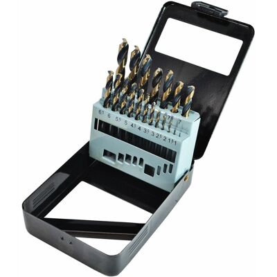 AWTOOLS wiertło metal hss m2 kpl. 19szt./1.0-10 mm/ premium. AWTOOLS wiertło metal hss m2 kpl. 19szt./1.0-10 mm/ premium.