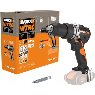 Bezszczotkowa Wkrętarka Udarowa Worx Wx352.9 20V Bezszczotkowa Wkrętarka Udarowa Worx Wx352.9 20V