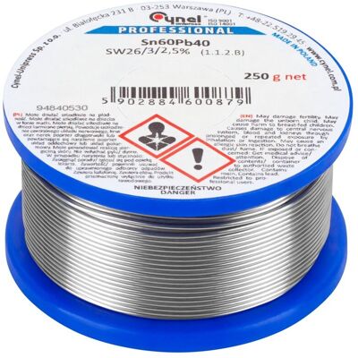 Cynel Cyna 0.25mm/250g Sn60Pb40 CYNE Cynel Cyna 0.25mm/250g Sn60Pb40 CYNE