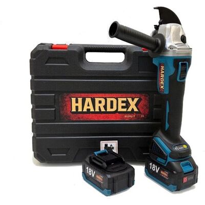 Inny producent HARDEX Szlifierka kątowa bezszczotkowa 125 mm 2 x aku 4.0 Ah Inny producent HARDEX Szlifierka kątowa bezszczotkowa 125 mm 2 x aku 4.0 Ah