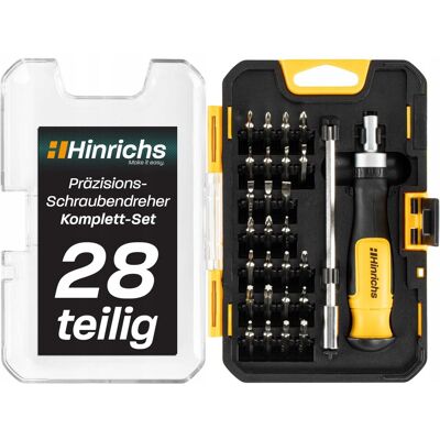 Inny producent HINRICHS Zestaw Precyzyjnych Śrubokrętów 28 el z Grzechotką i Przedłużką Inny producent HINRICHS Zestaw Precyzyjnych Śrubokrętów 28 el z Grzechotką i Przedłużką