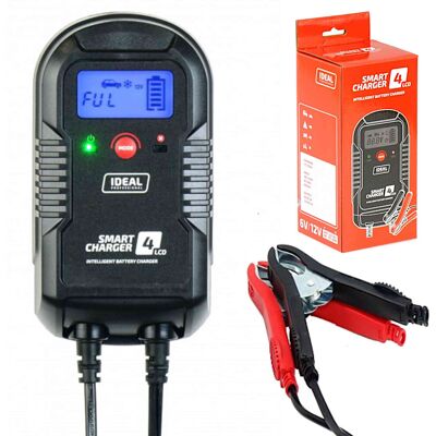 IDEAL SMART CHARGER 4 LCD Prostownik Do Ładowania 4A 6/12V IDEAL SMART CHARGER 4 LCD Prostownik Do Ładowania 4A 6/12V