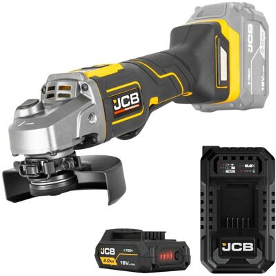 JCB Professional 18V Szlifierka Kątowa 125Mm Ładowarka 4.5A Akumulator 2Ah JCB Professional 18V Szlifierka Kątowa 125Mm Ładowarka 4.5A Akumulator 2Ah