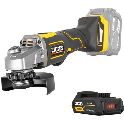 JCB Professional 18V Szlifierka Kątowa 125Mm Włącznik Łopatkowy Bateria 2Ah JCB Professional 18V Szlifierka Kątowa 125Mm Włącznik Łopatkowy Bateria 2Ah