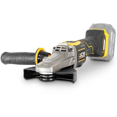 JCB Professional 18V Szlifierka kątowa z włącznikiem łopatkowym i płaską głowicą (125 mm / 5') JCB Professional 18V Szlifierka kątowa z włącznikiem łopatkowym i płaską głowicą (125 mm / 5')