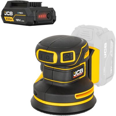 JCB Professional 18V Szlifierka Mimośrodowa 125 mm Akumulator 2Ah JCB Professional 18V Szlifierka Mimośrodowa 125 mm Akumulator 2Ah