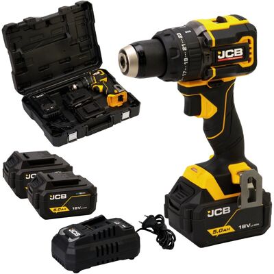 JCB Professional Zestaw Wiertarko-Wkrętarka 75Nm 2x5Ah Ładowarka 18V JCB Professional Zestaw Wiertarko-Wkrętarka 75Nm 2x5Ah Ładowarka 18V