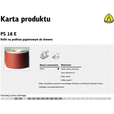 KLINGSPOR ROLKA NA PODŁOŻU PAPIEROWYM PS18E 150mm gr.100 (50mb) KLINGSPOR ROLKA NA PODŁOŻU PAPIEROWYM PS18E 150mm gr.100 (50mb)