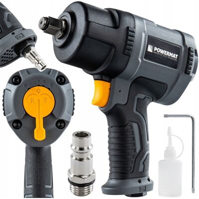 Powermat KLUCZ UDAROWY PNEUMATYCZNY 1560 NM WARSZTATOWY ZAKRĘTAK 1/2' DO KÓŁ ŚRUB Powermat KLUCZ UDAROWY PNEUMATYCZNY 1560 NM WARSZTATOWY ZAKRĘTAK 1/2' DO KÓŁ ŚRUB