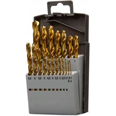 BETA Komplet wierteł do metalu hss-tin tytanowe din 338 19 sztuk śr1-10mm BETA Komplet wierteł do metalu hss-tin tytanowe din 338 19 sztuk śr1-10mm
