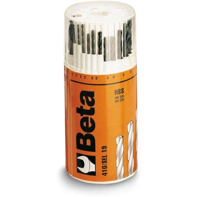 Komplet wierteł krętych cylindrycznych krótkich BETA, walcowany, 1-10x0,5 mm, 19 szt. Komplet wierteł krętych cylindrycznych krótkich BETA, walcowany, 1-10x0,5 mm, 19 szt.