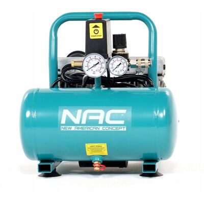 KOMPRESOR BEZOLEJOWY 6L 8 BAR NAC 550W 107L/MIN SPRĘŻARKA WYCISZONY SILNIK KOMPRESOR BEZOLEJOWY 6L 8 BAR NAC 550W 107L/MIN SPRĘŻARKA WYCISZONY SILNIK