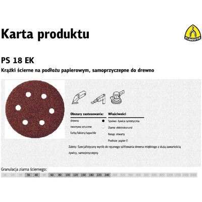 Krążek ścierny samoprzyczepny KLINGSPOR, 150 mm, gr.240, 50 szt Krążek ścierny samoprzyczepny KLINGSPOR, 150 mm, gr.240, 50 szt