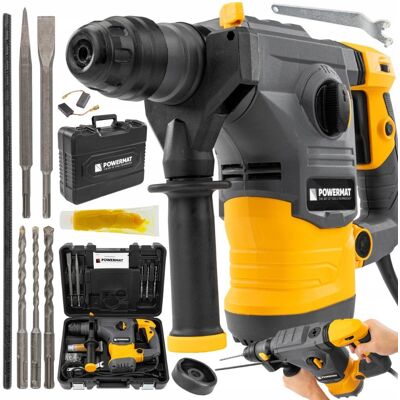 Powermat Młot Udarowy Sds+ 2600w 5,5j 4 Tryby Antywibracyjny z Walizką i Akcesoriami Powermat Młot Udarowy Sds+ 2600w 5,5j 4 Tryby Antywibracyjny z Walizką i Akcesoriami