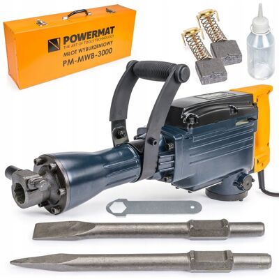 Powermat Młot Wyburzeniowy Udarowy Do Kucia 45J Hex 3000W Powermat Młot Wyburzeniowy Udarowy Do Kucia 45J Hex 3000W