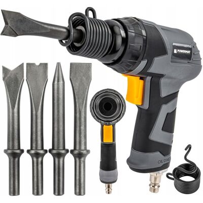 Powermat MŁOTEK PNEUMATYCZNY UDAROWY PISTOLET BLACHARSKI + 4 DŁUTA PRZECINAKI GROTY Powermat MŁOTEK PNEUMATYCZNY UDAROWY PISTOLET BLACHARSKI + 4 DŁUTA PRZECINAKI GROTY