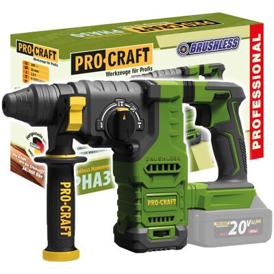 Młotowiertarka akumulatorowa Procraft PHA30 2.8J SDS Plus bezszczotkowa beton wiercenie Młotowiertarka akumulatorowa Procraft PHA30 2.8J SDS Plus bezszczotkowa beton wiercenie