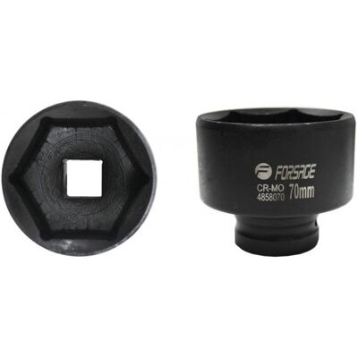 NASADKA GŁOWICA KOŃCÓWKA UDAROWA 1' 70mm 6-kątna stal Cr-Mo Forsage NASADKA GŁOWICA KOŃCÓWKA UDAROWA 1' 70mm 6-kątna stal Cr-Mo Forsage