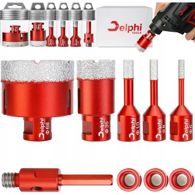 Delphi OTWORNICA DIAMENTOWA KORONKA DO GRESU M14 ZESTAW Delphi OTWORNICA DIAMENTOWA KORONKA DO GRESU M14 ZESTAW
