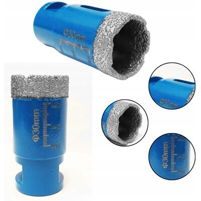 Otwornica koronka 30 mm M14 wiertło diamentowe do gresu glazury Titanium Otwornica koronka 30 mm M14 wiertło diamentowe do gresu glazury Titanium