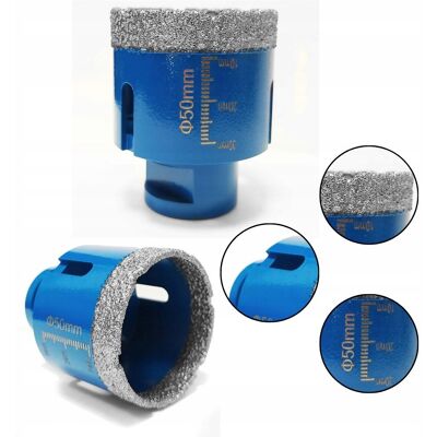 Otwornica koronka 50 mm M14 wiertło diamentowe do gresu glazury Titanium Otwornica koronka 50 mm M14 wiertło diamentowe do gresu glazury Titanium