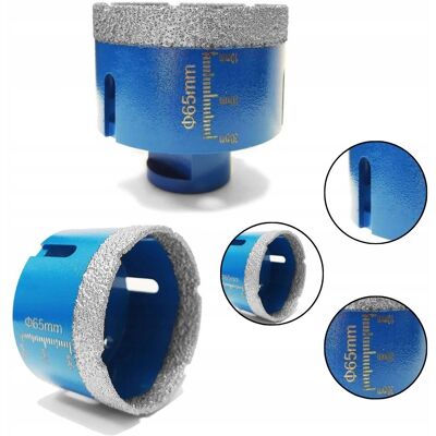 Otwornica koronka 65 mm M14 wiertło diamentowe do gresu glazury Titanium Otwornica koronka 65 mm M14 wiertło diamentowe do gresu glazury Titanium