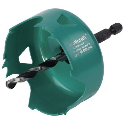 Otwornica Ze Stali Węglowej 105 Mm Wolfcraft Z Uchwytem Otwornica Ze Stali Węglowej 105 Mm Wolfcraft Z Uchwytem