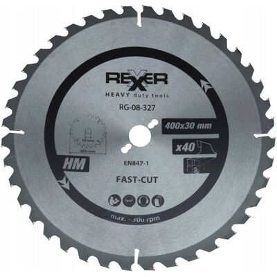 REXXER Piła Tarczowa Do Drewna 400X30 Mm 40 Zębów Hm REXXER Piła Tarczowa Do Drewna 400X30 Mm 40 Zębów Hm