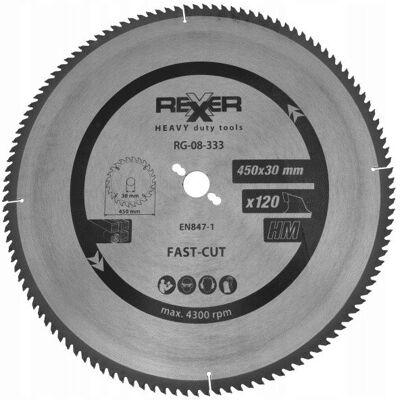 REXXER Piła Tarczowa Do Drewna 450X30 Mm 120 Zębów Hm REXXER Piła Tarczowa Do Drewna 450X30 Mm 120 Zębów Hm