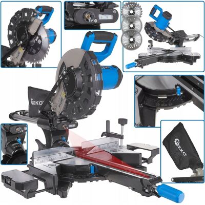 Geko PIŁA UKOSOWA Z POSUWEM UKOŚNICA PRZECINARKA 2000W 255mm + LASER Geko PIŁA UKOSOWA Z POSUWEM UKOŚNICA PRZECINARKA 2000W 255mm + LASER