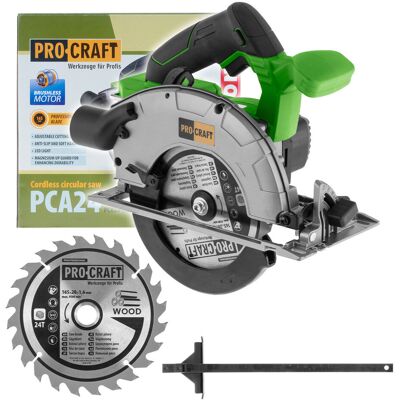 Pilarka aku tarczowa Procraft PCA24 165mm cięcie 67mm drewno bezszczotkowa Pilarka aku tarczowa Procraft PCA24 165mm cięcie 67mm drewno bezszczotkowa