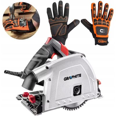 GRAPHITE PILARKA PIŁA ZAGŁĘBIARKA 1200W 165 RĘKAWICE GRAPHITE PILARKA PIŁA ZAGŁĘBIARKA 1200W 165 RĘKAWICE