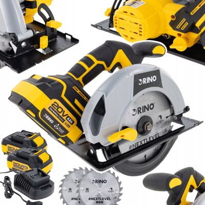 Inny producent PILARKA TARCZOWA AKUMULATOROWA PIŁA RĘCZNA 185MM 20V 2XBATERIE 4AH 2XTARCZA Inny producent PILARKA TARCZOWA AKUMULATOROWA PIŁA RĘCZNA 185MM 20V 2XBATERIE 4AH 2XTARCZA